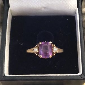 1940’s vintage 14k gold amethyst ring